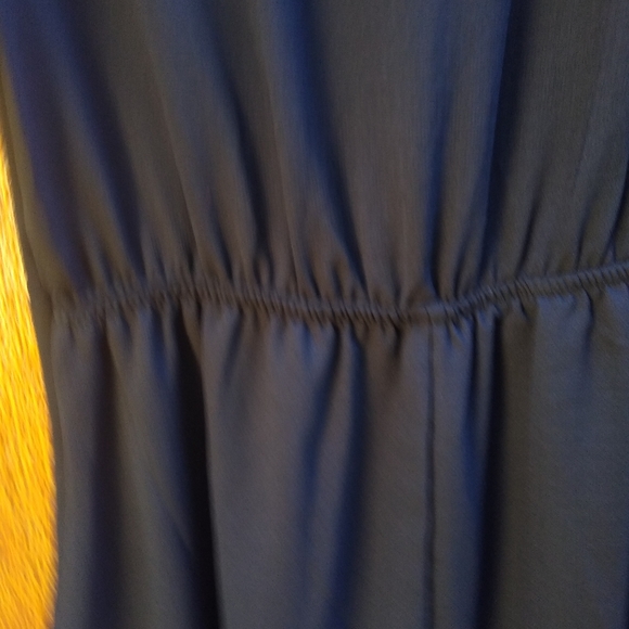 Lulu's Black Simple Little Ruffle Babydoll Wrap Cross Synched Dress Size Medium - Picture 2 of 13